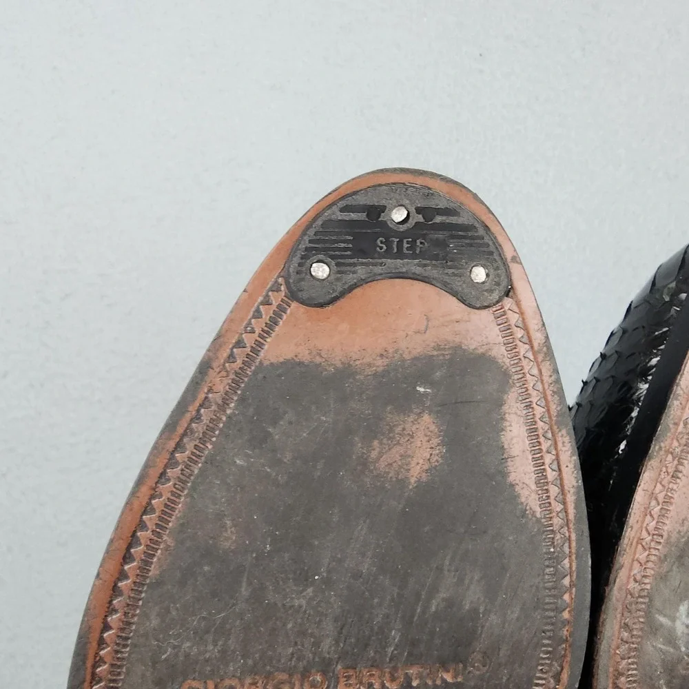 Giorgio Brutini Shoes Mens Size 10M Black Genuine Snake Leather Oxford Dress
